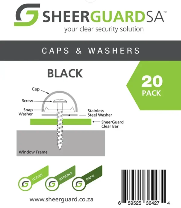 caps and washers black