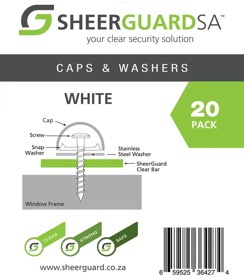 caps and washers white